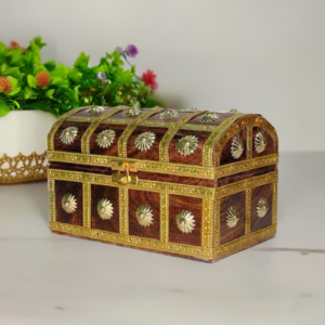 Antique Handcrafted Ethnic Indian Jewellery Box - Image 2