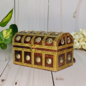 Antique Handcrafted Ethnic Indian Jewellery Box - Image 3