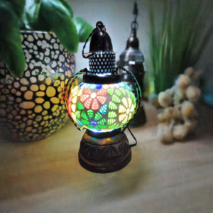 Mosaic Decorated White Glass Hanging Light - Image 2