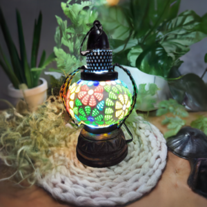 Mosaic Decorated White Glass Hanging Light - Image 3
