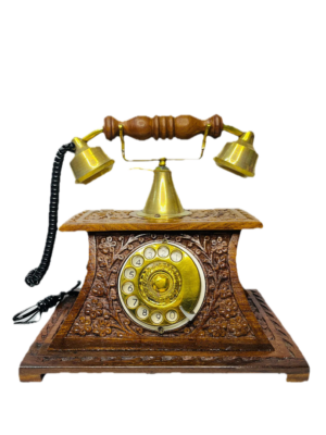 Vintage Model Wooden Telephone Exquisite Home Decor Item